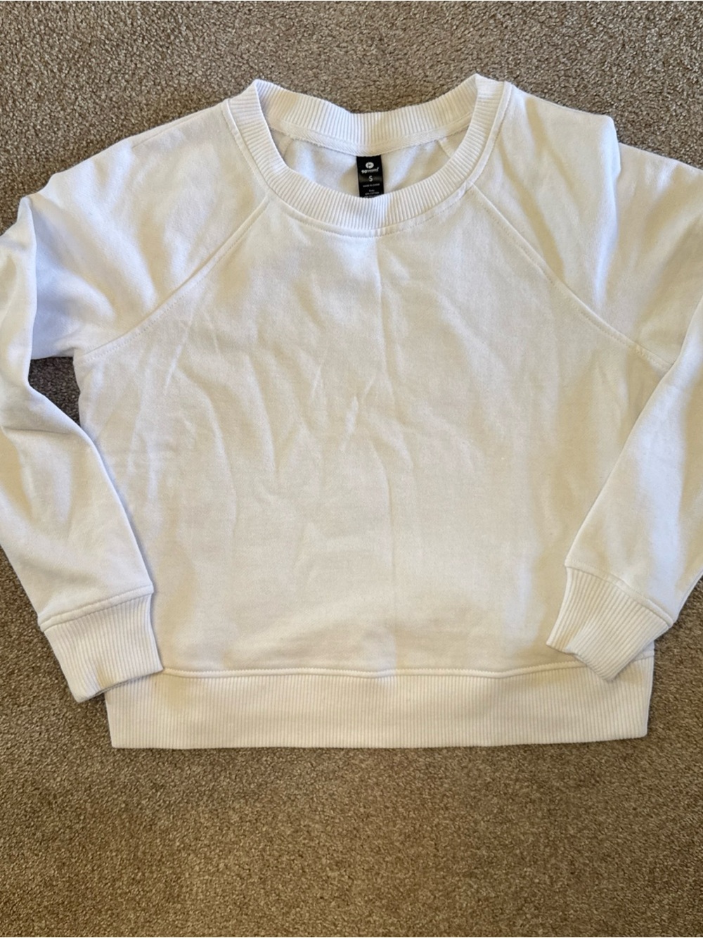 90 Degree By Reflex White Crewneck Pullover Sweater